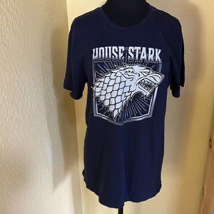 GAME Of Thrones House Stark Blue Short Sleeve T-Shirt Junior Girl Size XL (1422)